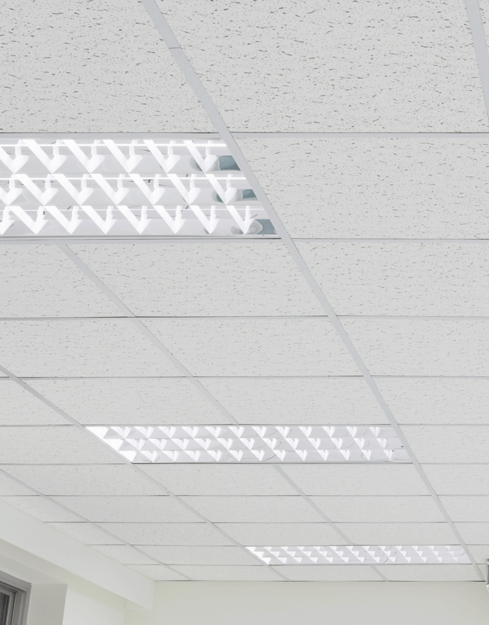 Office drop ceiling lighting
