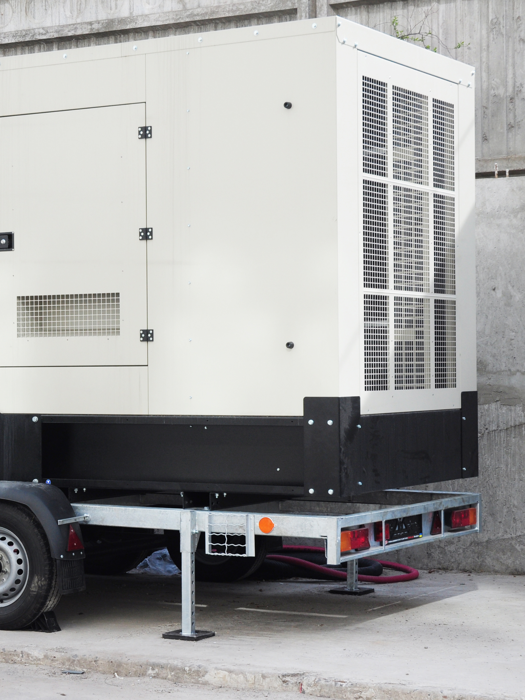 A commercial backup generator